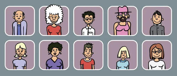 Collection cartoon people