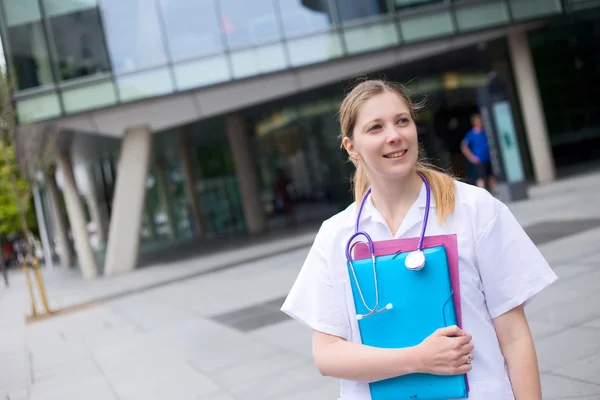 Doctor holding files and folders