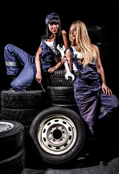 Women in a tire service