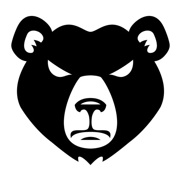 Bear Angry Face vector illustration