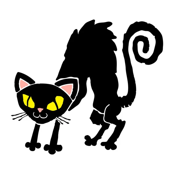 Black Cat Cartoon vector