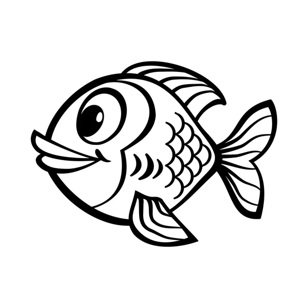 Fish cartoon vector icon