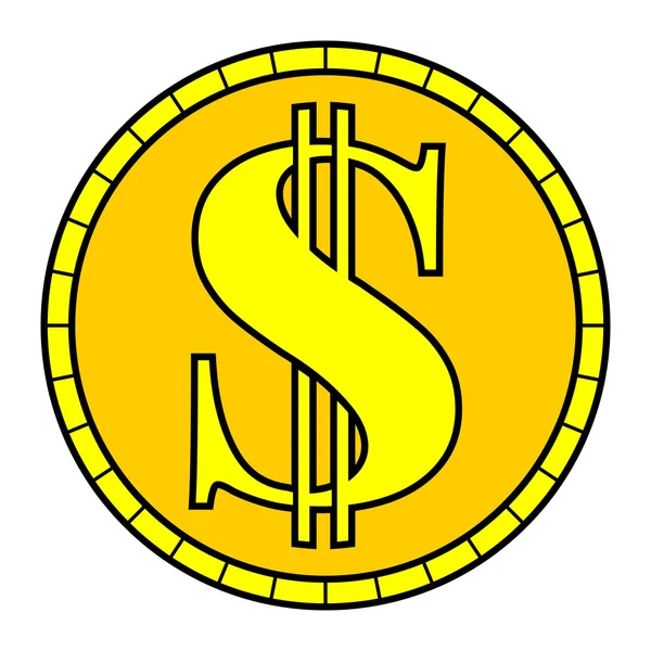 Coin dollar sign vector