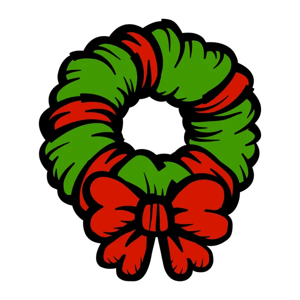 Christmas Wreath Festive Decoration vector icon