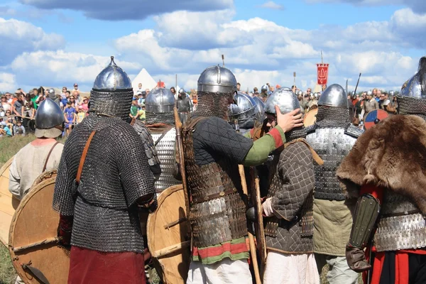 Medieval battle reconstruction Voinovo Pole (Warriors\' Field) near Drakino, Russia