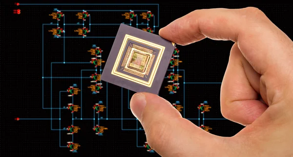 Microprocessor in hand over circuit schematic