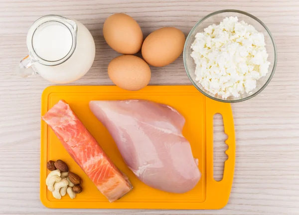 Products sources of protein and unsaturated fatty acids