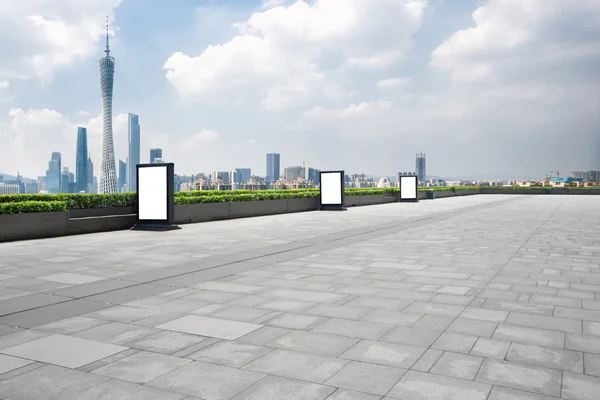 Landmark Guangzhou tower from empty floor