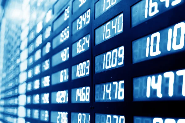 Stock or currency exchange market display screen board