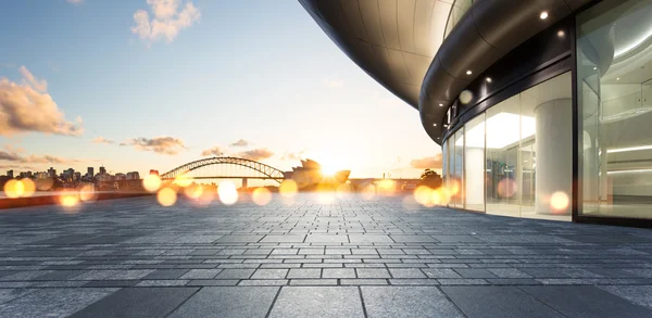 Architecture with sydney cityscape background.