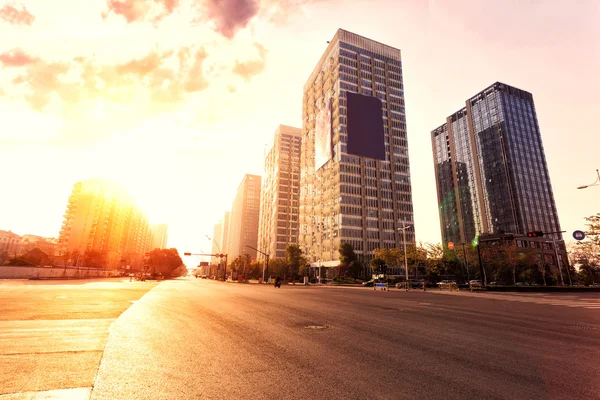 Skyline,urban road and office buildings