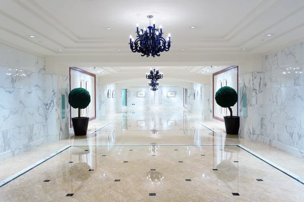 Luxury hotel corridor interior