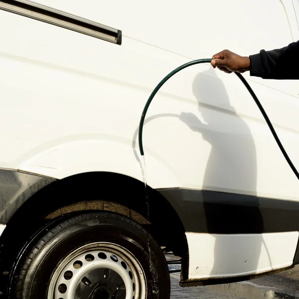 Washing white van