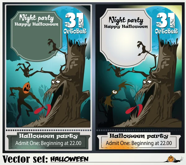 Vector Invitation to a party in honor of a holiday Halloween