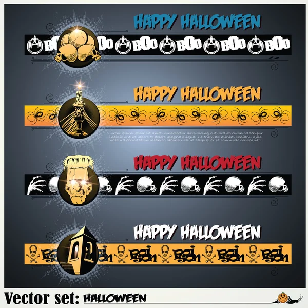 Vector banners to prepare for the holiday Halloween