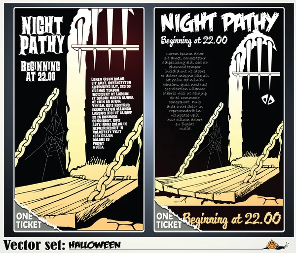 Vector Invitation to a party in honor of a holiday Halloween