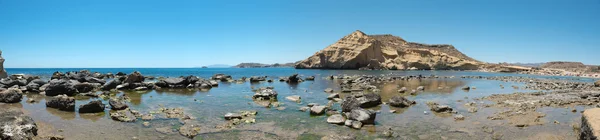 Creek in rising tide, panoramic