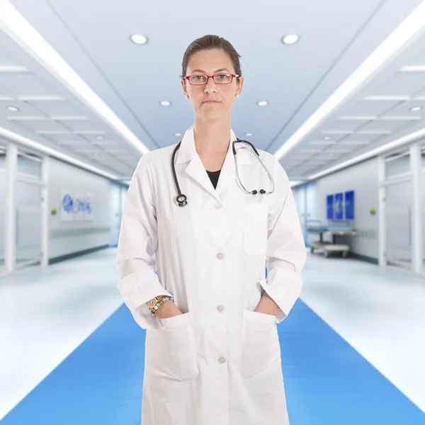 Serious female doctor at the hospital