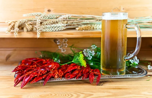 Boiled crayfish with beer