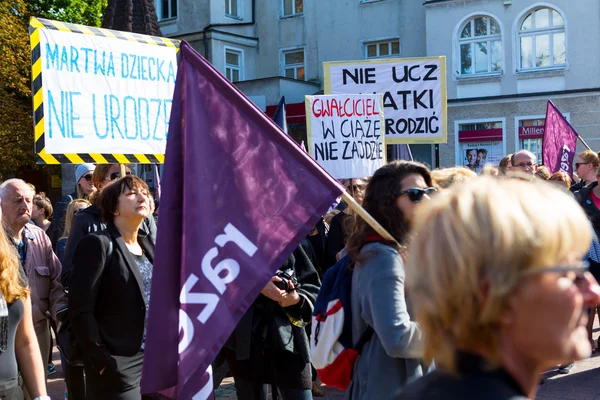 Sopot, Poland, 2016 09 24 - protest against anti-abortion law