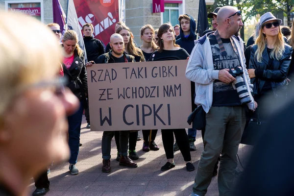 Sopot, Poland, 2016 09 24 - protest against anti-abortion law