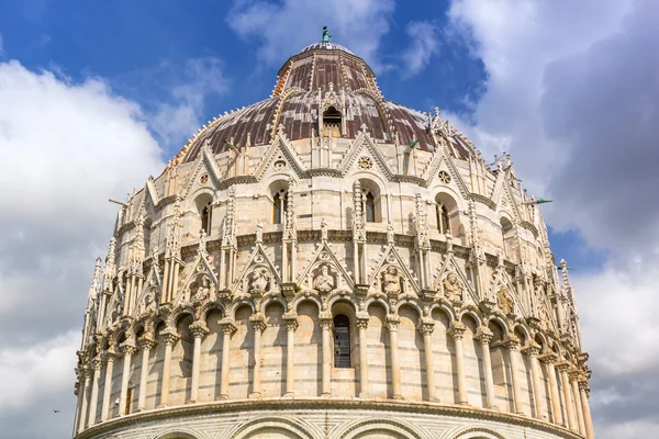 Architecture details of Baptistery at the Leaning Tower in Pisa