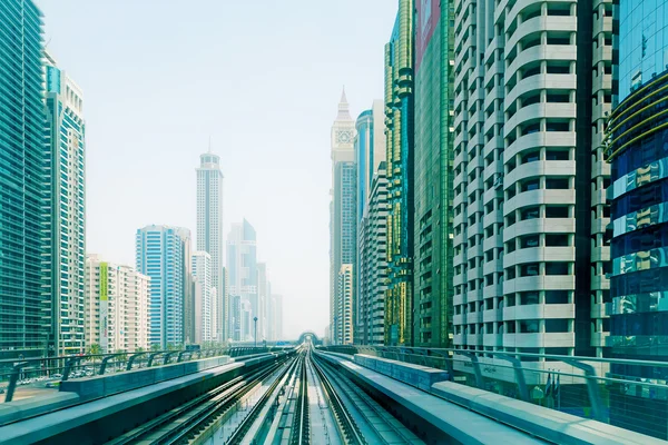 Metro line in Dubai city