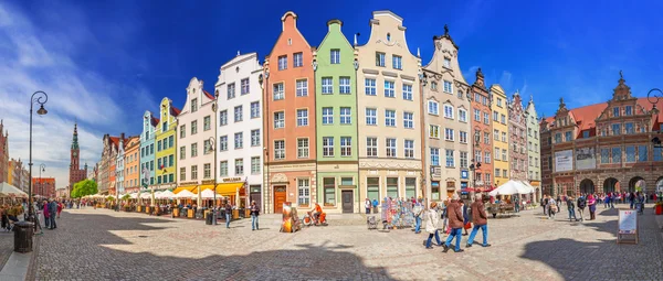 Panorama of the Long Lane street in Gdansk, Poland