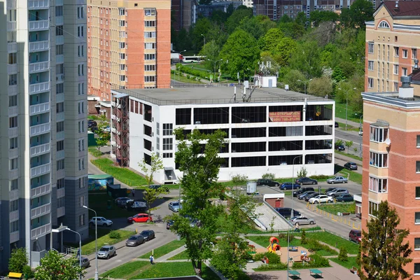 Moscow, Russia - May 13.2016. View of parking garage in Zelenograd