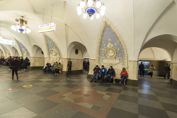 MOSCOW, RUSSIA 11.11.2014. metro station Taganskaya, Russia. Moscow Metro carries over 7 million passengers per day