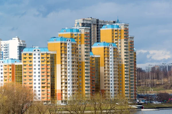 KRASNOGORSK, RUSSIA - APRIL 18,2015. Krasnogorsk is city and center of Krasnogorsky District in Moscow Oblast located on Moskva River. Area of residential development is about 2 million square feet