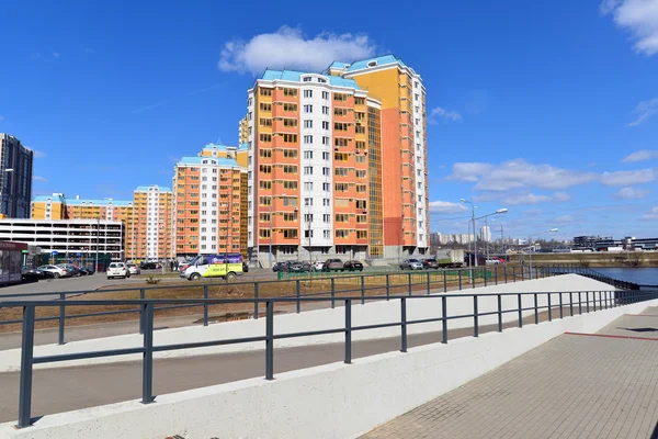 KRASNOGORSK, RUSSIA - APRIL 22,2015: Krasnogorsk is city and center of Krasnogorsky District in Moscow Oblast located on Moskva River. Area of residential development is about 2 million square feet