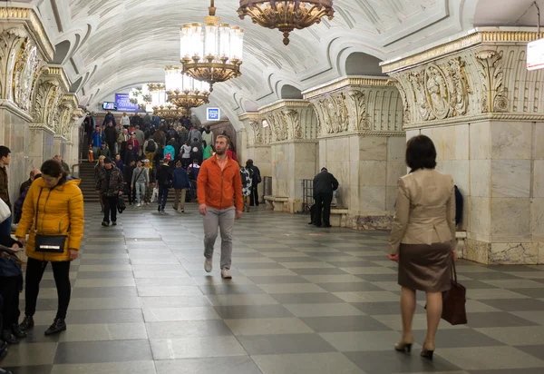 MOSCOW, RUSSIA -27.04.2015. subway stations Prospekt Mira. Moscow Metro carries over 7 million passengers per a day