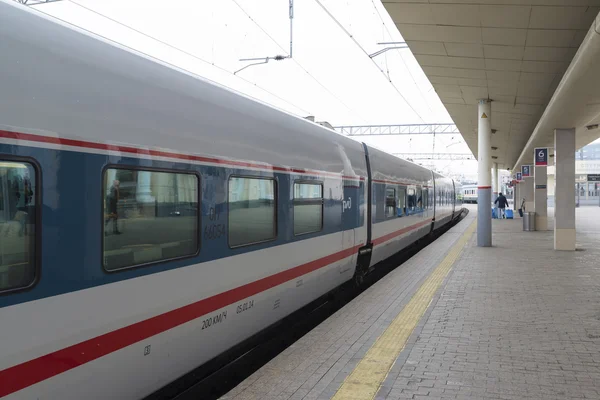 MOSCOW, RUSSIA -01.11.2015. High-speed train at Kursky station