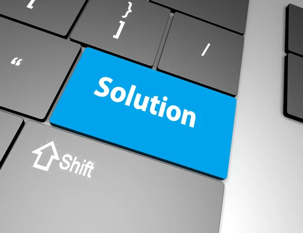 Solving a problem with solution button on computer