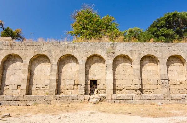 Ancient wall near the old Theater on Rhodes