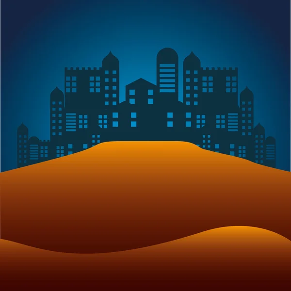 Desert landscape background icon