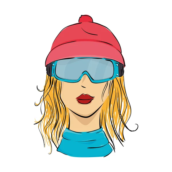 Woman snowboard sport winter vector graphic icon