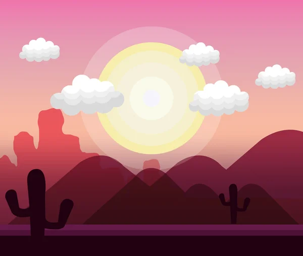 Desert landscape background icon