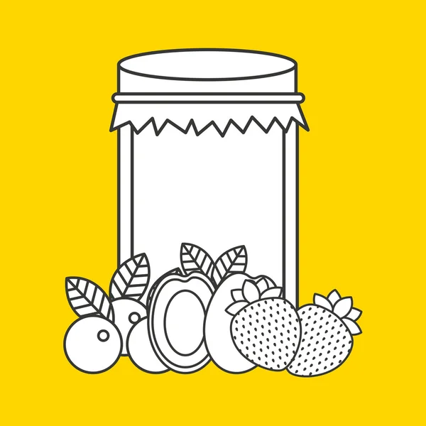 Canned fruit in mason jar