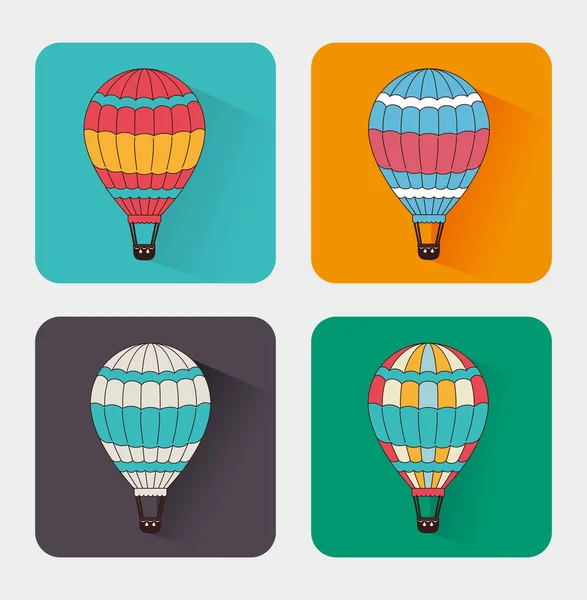 Air balloon over white background vector illustration