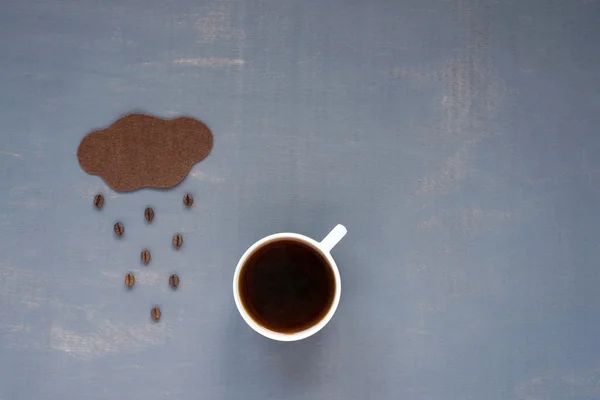 Coffee beans rain