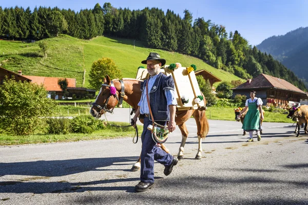 Transhumance event in Charmey