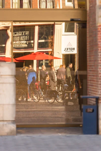 People walking in the street of Amsterdam