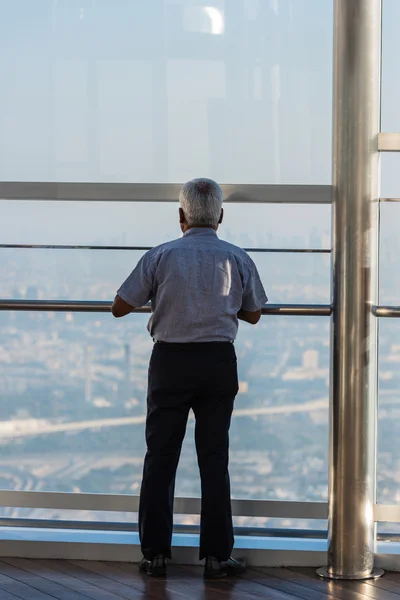 Man at the observation deck
