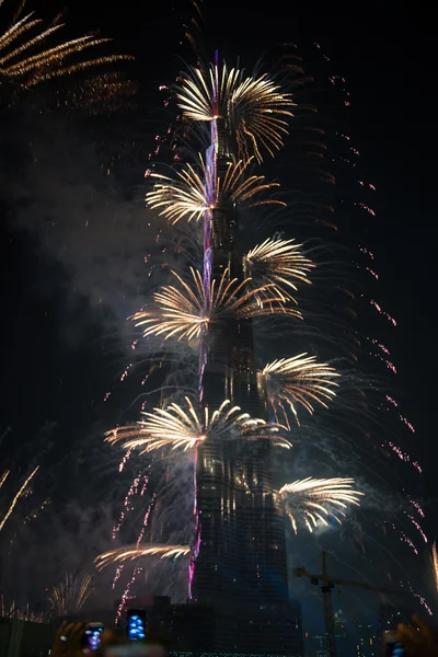 New Year Celebrations Fireworks at Burj Khalifa in Dubai