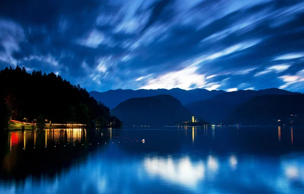 Lake Bled in summer night