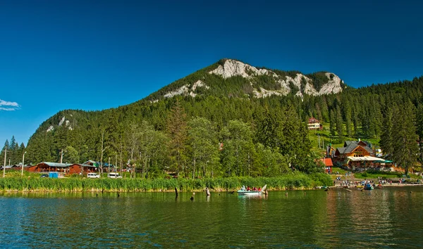 Red summer lake