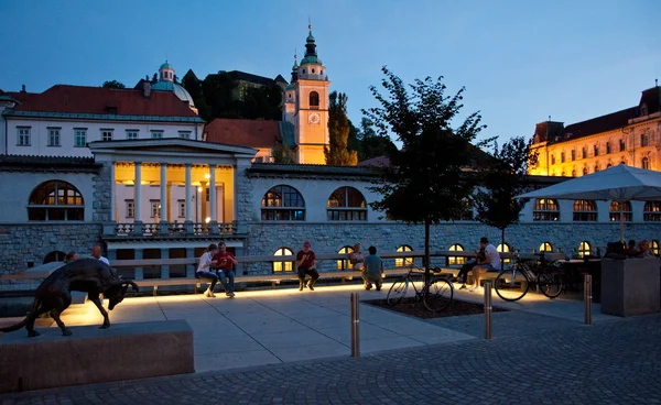 Nice houses in the old town of Ljubljana