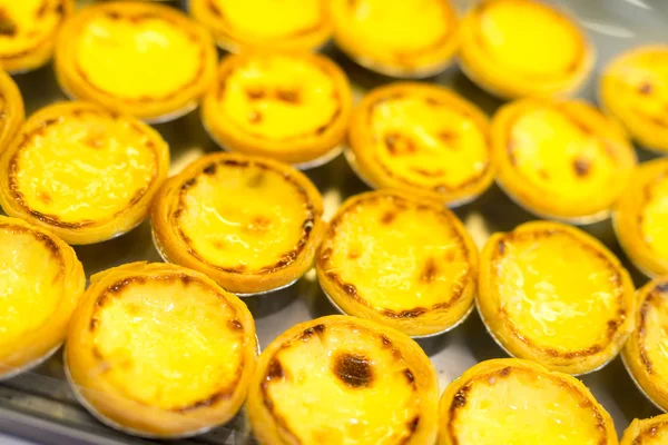 Egg tart in cake shop shelves